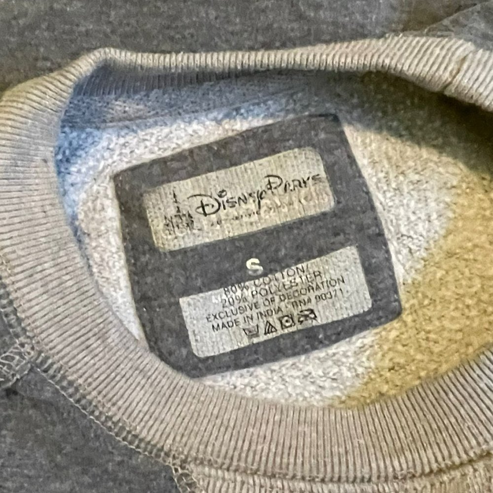 Disney Parks Magic Kingdom Mickey Mouse Gray Sweatshirt Size S - Picture 6 of 6